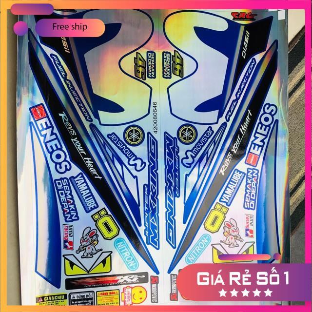 Trọn Tem rời dành cho xe Exciter 150 Movistar chất liệu Crom titan 7 màu
