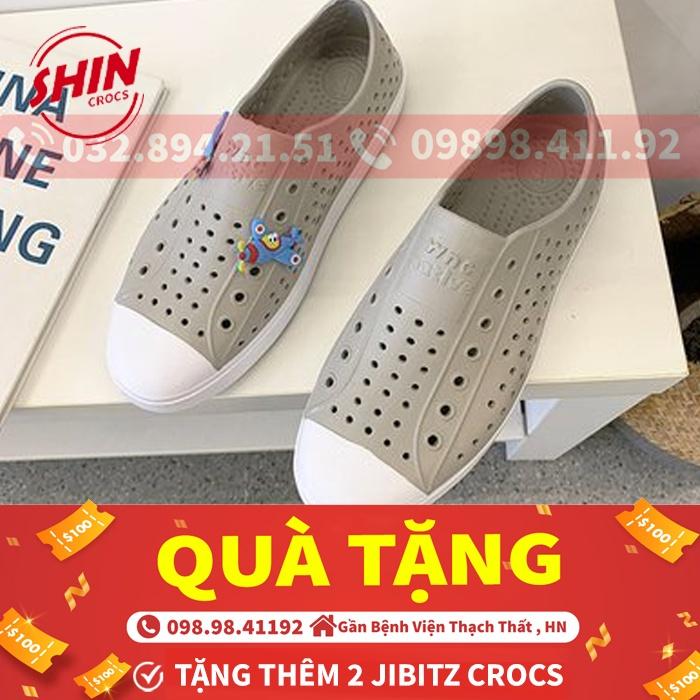 giày nativegiày native họa tiết UMIX xám SHINNATIVE219 tặng thêm 2 jibitz native