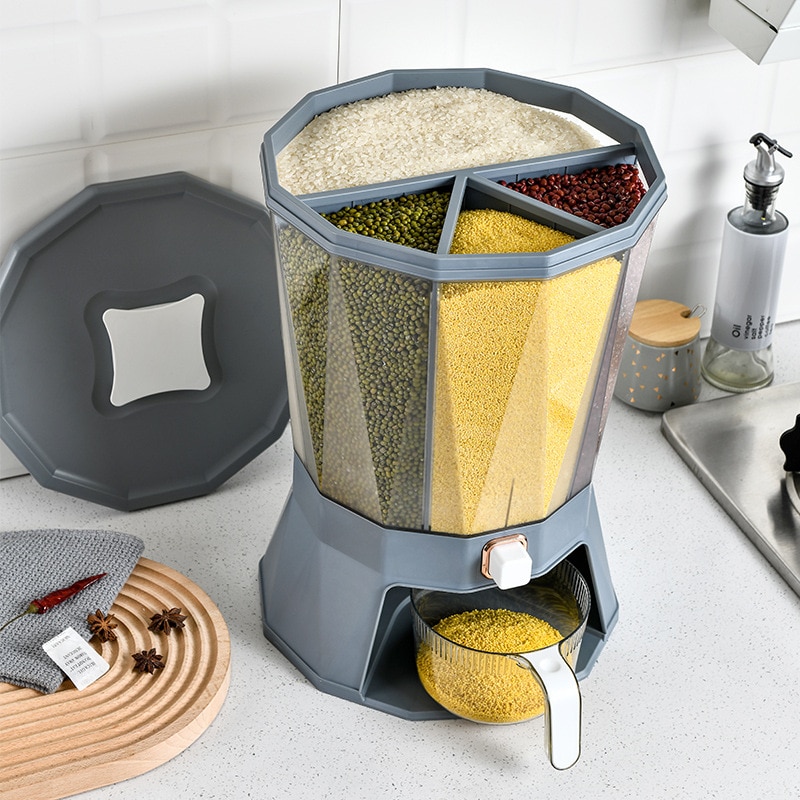 Hộp Đựng Ngũ Cốc 4 Ngăn Kháng Khuẩn CINZA DIAMOND Cereal Box BPA Free