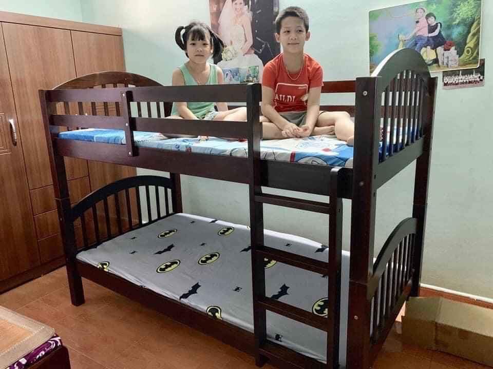 Giường 2 Tầng Casa (1m/1m) Gỗ Thông Tự Nhiên - Tiết Kiệm Diện Tích - Có Thể Tách Giường Tầng Thành 2 Giường Đơn