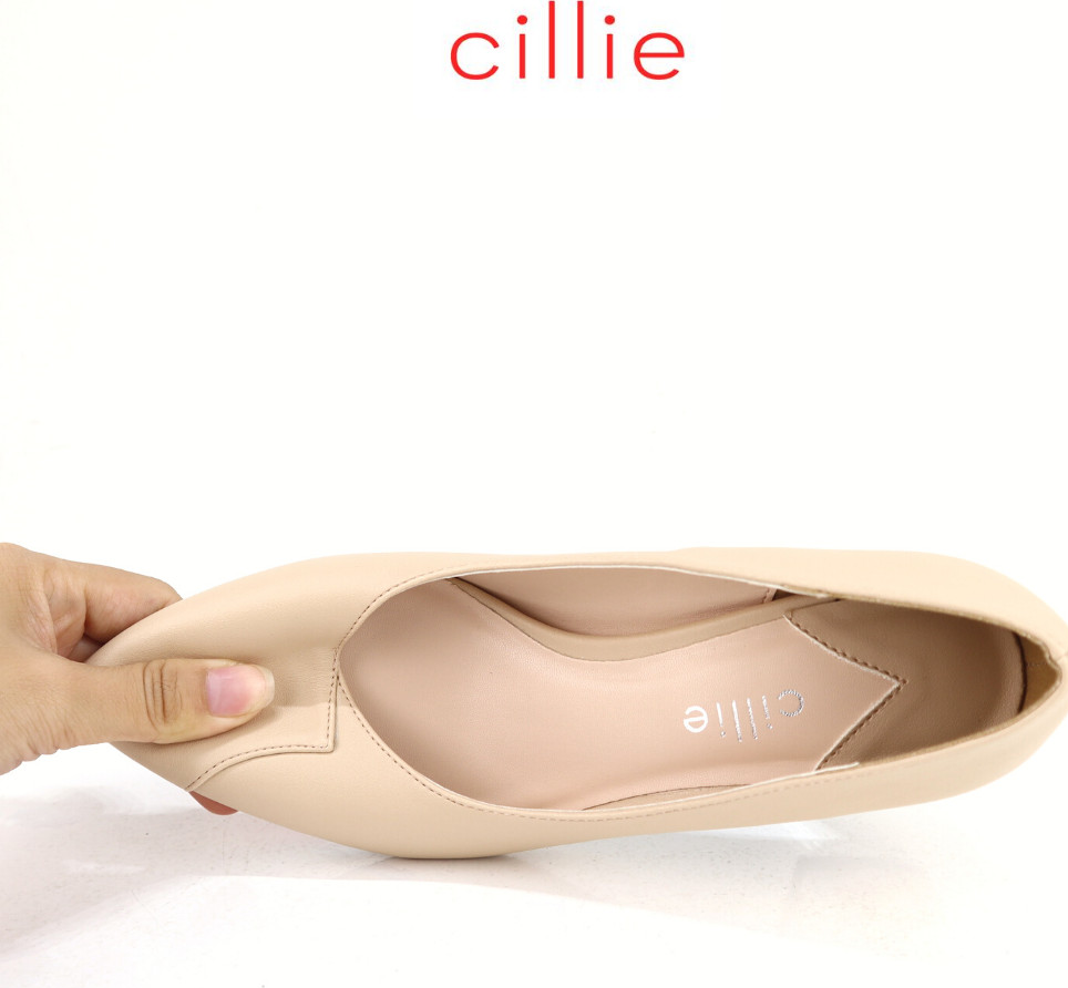 Giày cao gót nữ Cillie mũi nhọn gót xéo cao 6cm 1202