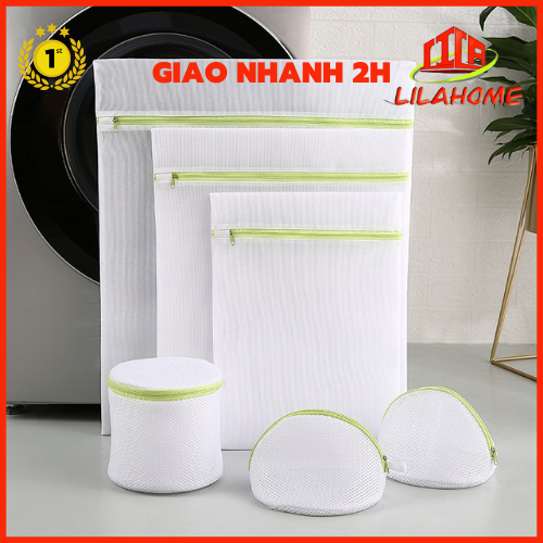 Bộ 6 Túi Giặt Đồ, Túi Giặt Đa Năng, Túi Lưới Giặt Quần Áo Bảo Vệ Quần Áo Chống Phai Màu + Tặng Kèm 2 Bóng Giặt Thông Minh - Hàng Chính Hãng