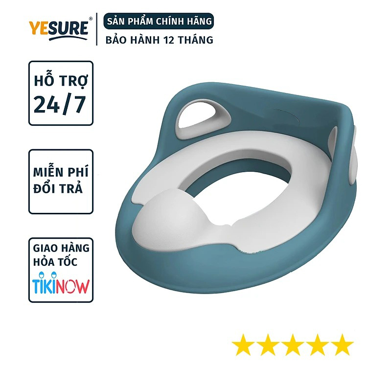 Bệ Thu Nhỏ Bồn Cầu Cho Bé Cleverbees - Nhựa Pvc Cao Cấp - Xanh - Đệm Pu Nguyên Khối