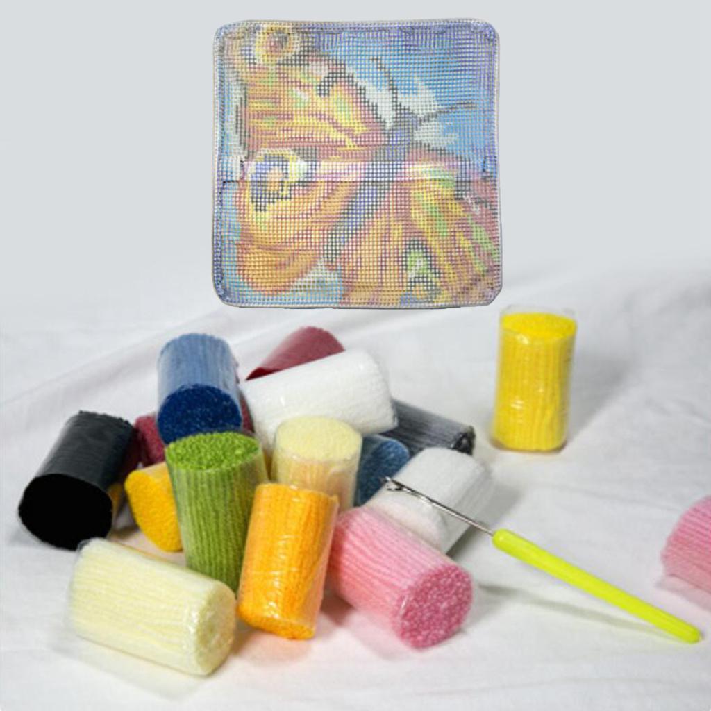 Large Latch Hook Rug Kit for Adult Kids Animal Cushion Making