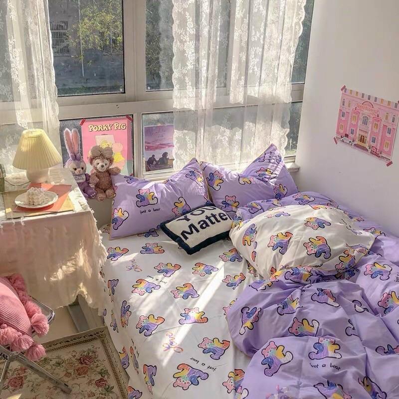 Set Cotton Poly Nhập Khẩu Gấu Tím Hot Trend