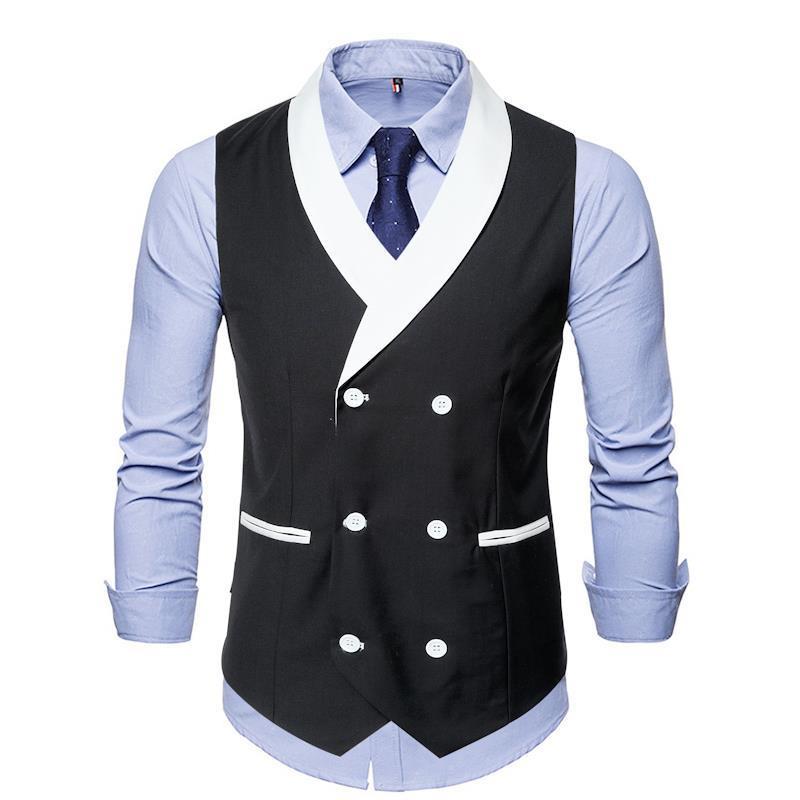 áo gile, áo gile nam phong cách hàn quốc cực chất, thiết kế 2 hàng nút sang chảnh và tinh tế, nam tính - H66