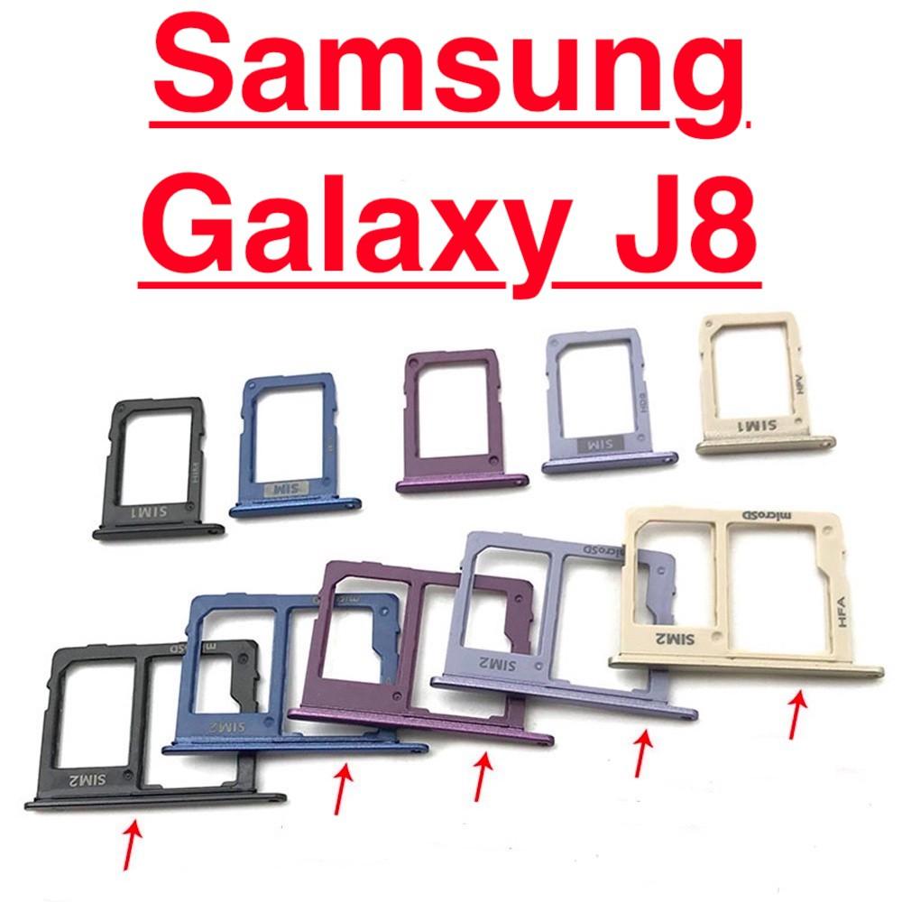 Khay Đựng Sim Thẻ Nhớ Cho Samsung J8 2018 J810 Linh Kiện Thay Thế