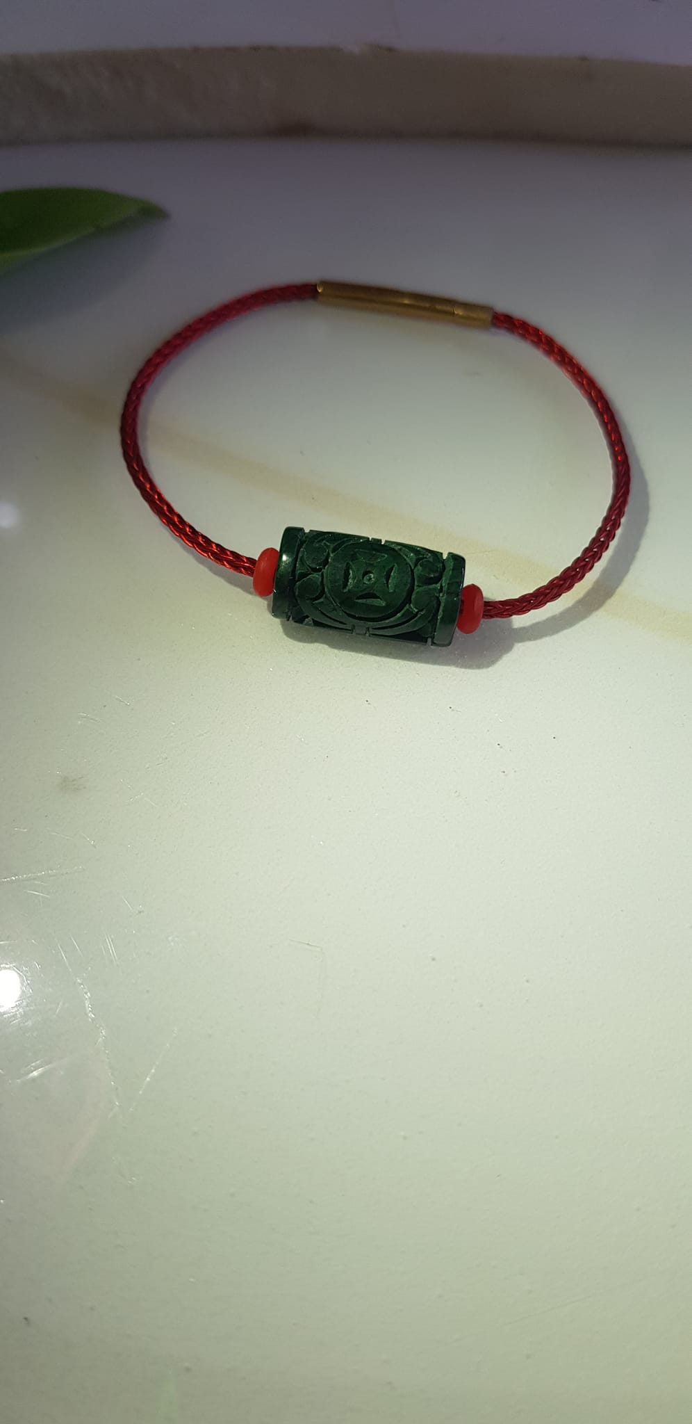 Vòng tay charm Lu Thống Đồng Tiền Đẹp Đá Cẩm Thạch tự nhiên Xanh Đậm đẹp Dây Đỏ có khoen Hợp Nữ mệnh Thủy Mộc Hỏa ạ