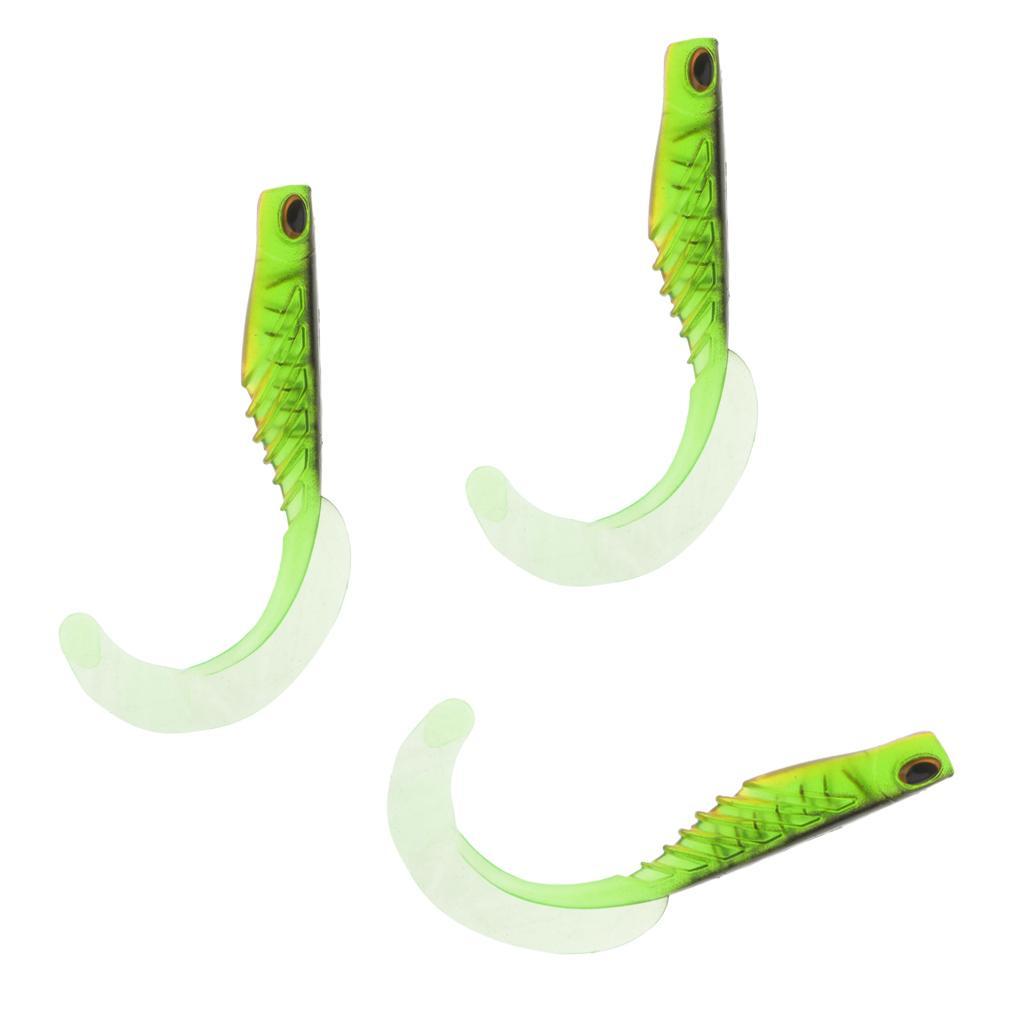 3pcs Soft Fishing Lure Baits Fishing Lure Simulation Bait Fish Made of durable Silica gel Easy to use