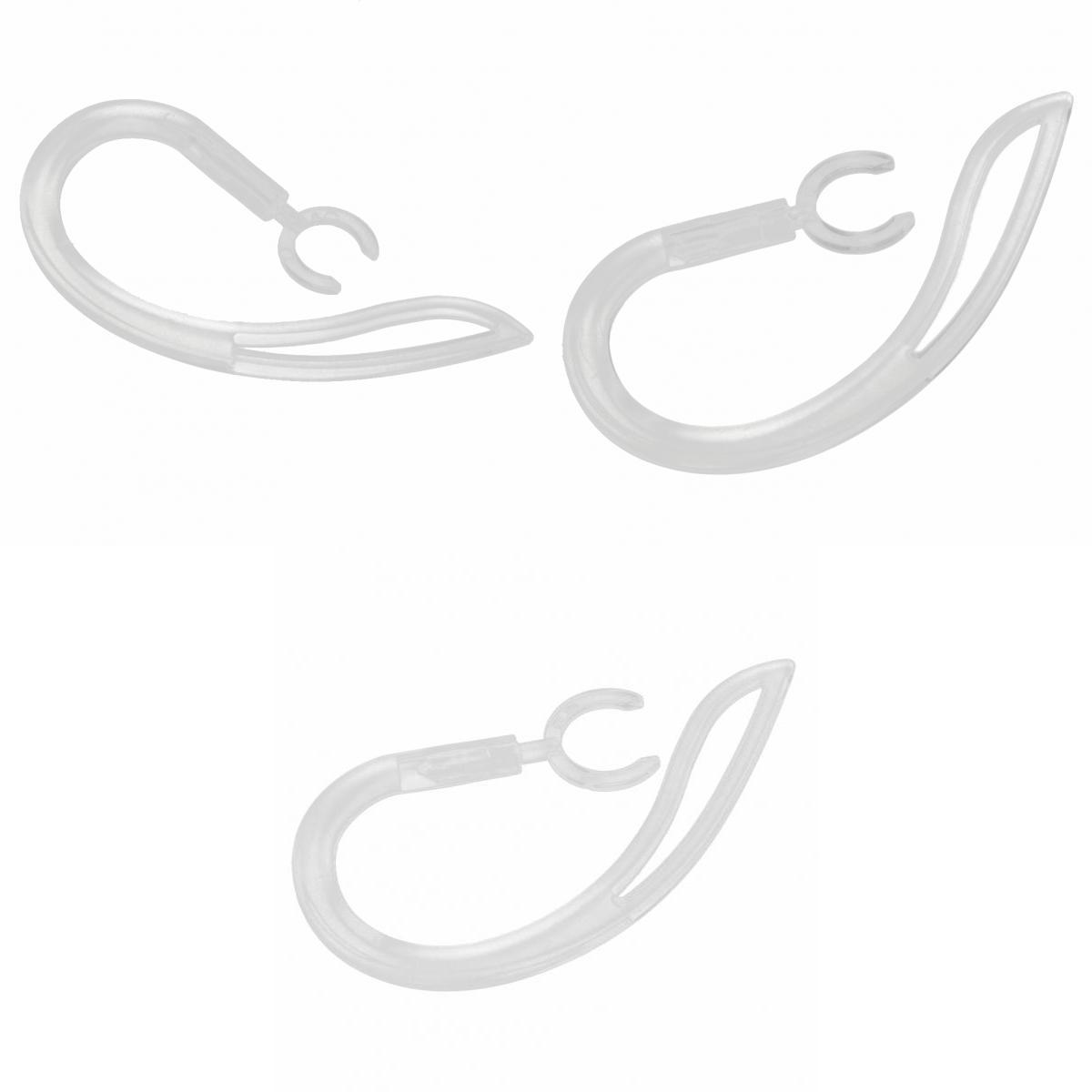 3 Pcs Earhook Ear Loop Clip For Universal Bluetooth Headset 8.0mm 9.0mm 10.0 mm (Clear)