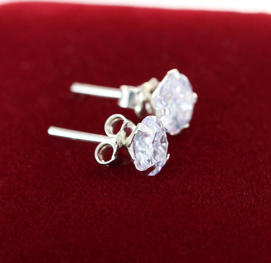 Bông tai bạc nữ đẹp đính đá BTN0044