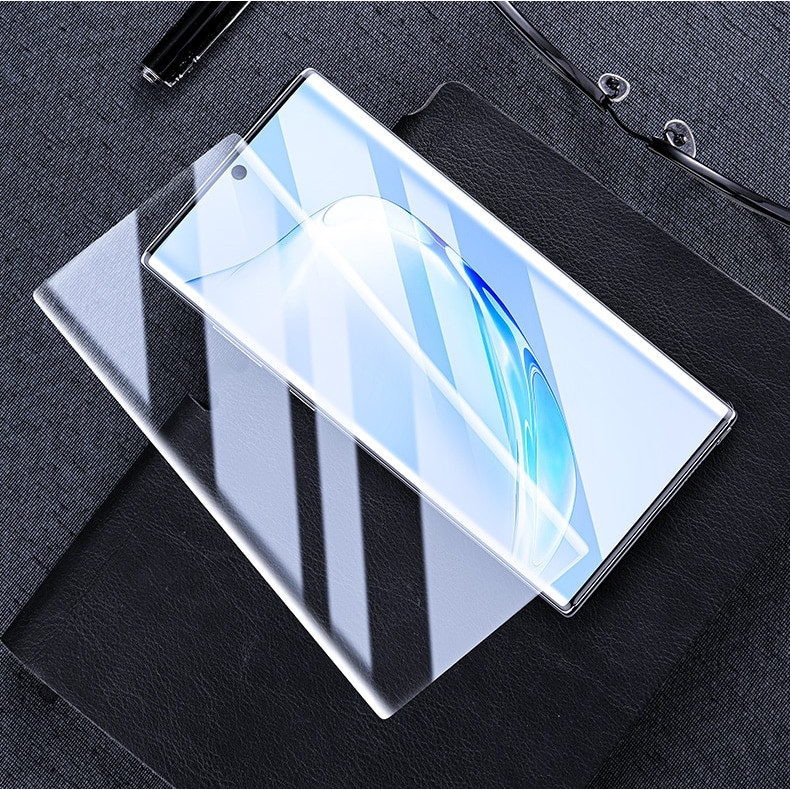 Miếng dán màn hình silicon Full 3D cho Samsung Galaxy Note 10 Plus hiệu Rock Hydrogel (Mỏng 0.18mm, độ trong HD, cảm ứng vân tay cực nhạy, chống va đập và bảo vệ màn hình) - Hàng nhập khẩu