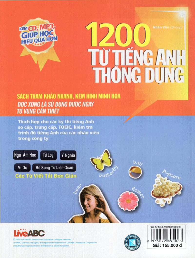 1200 Từ Tiếng Anh Thông Dụng (Kèm CD)