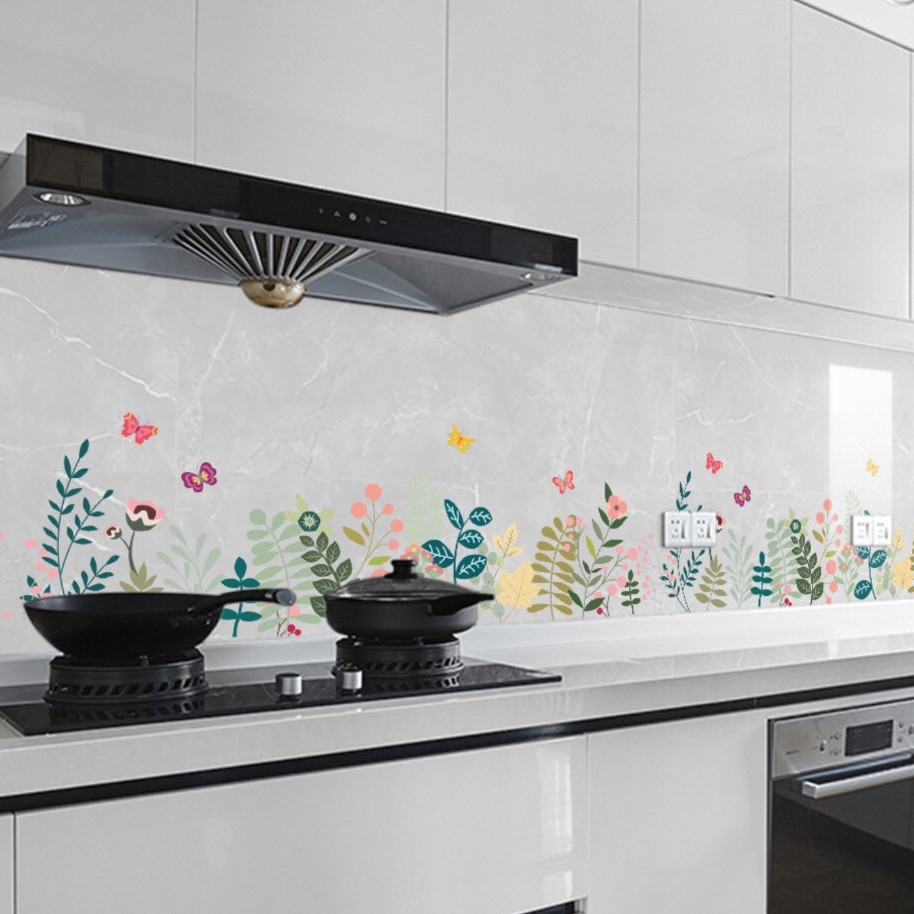 Giấy dán tường nhà bếp khổ 60cm tráng nhôm cánh nhiệt mẫu hoạt hình, trái cây siêu đẹp D224