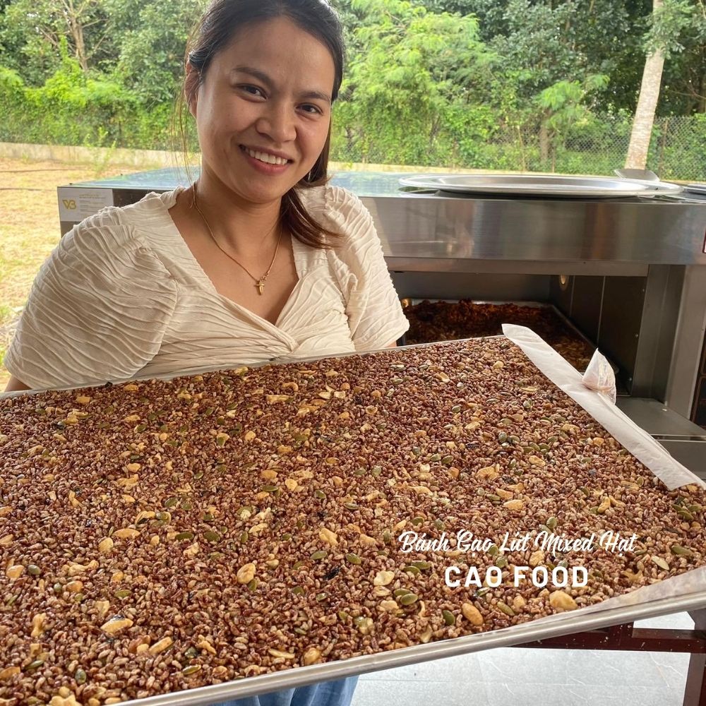 Bánh thanh gạo lứt rong biển mixed hạt dinh dưỡng cao cấp nướng mộc siêu ngon, giúp giảm cân an toàn