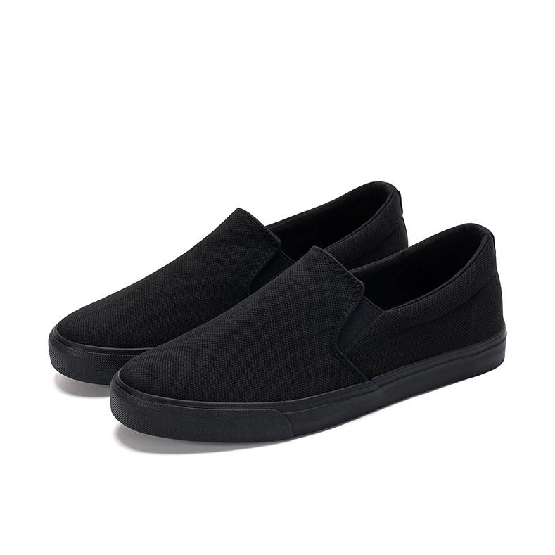 Slip on nam - Giày lười vải nam LEYO - Vải polyester màu đen full và xanh than full - Mã SP A7522