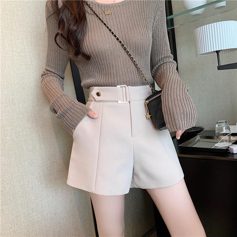Quần Short Nữ Kèm Đai To Cạp Cao