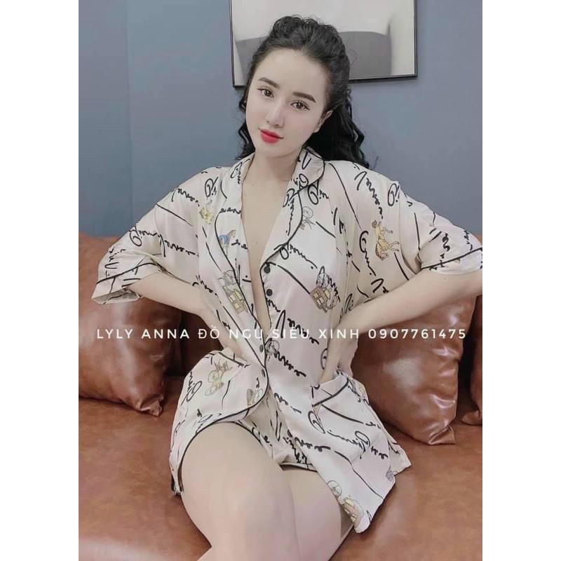 Đồ Mặc Nhà Pijama Latin hàng cao cấp TNQN Freesize - Đùi Dơi chữ