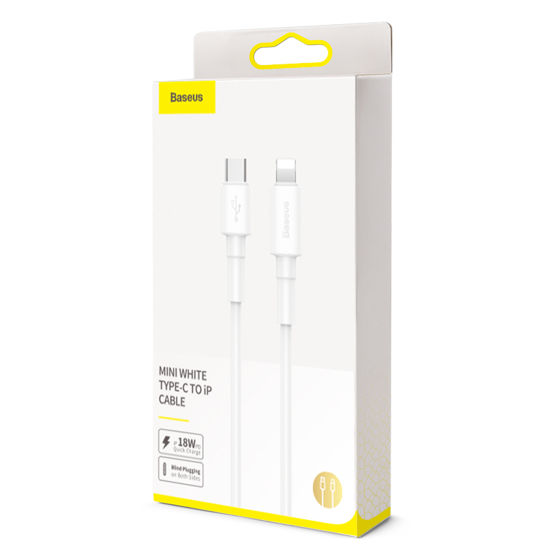 Cáp sạc Baseus Mini White Cable Type-C to iP PD 18W Trắng - Hàng chính hãng