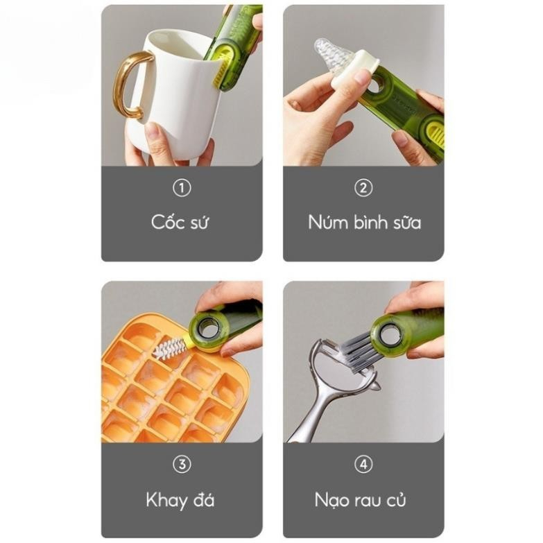 Cọ Rửa Bình, Cọ Rửa Bình Sữa, Rửa Ly 3 Trong 1 Tiện Lợi, Hàng Chính Hãng, Nhỏ Gọn, Đa Năng - JoyMall
