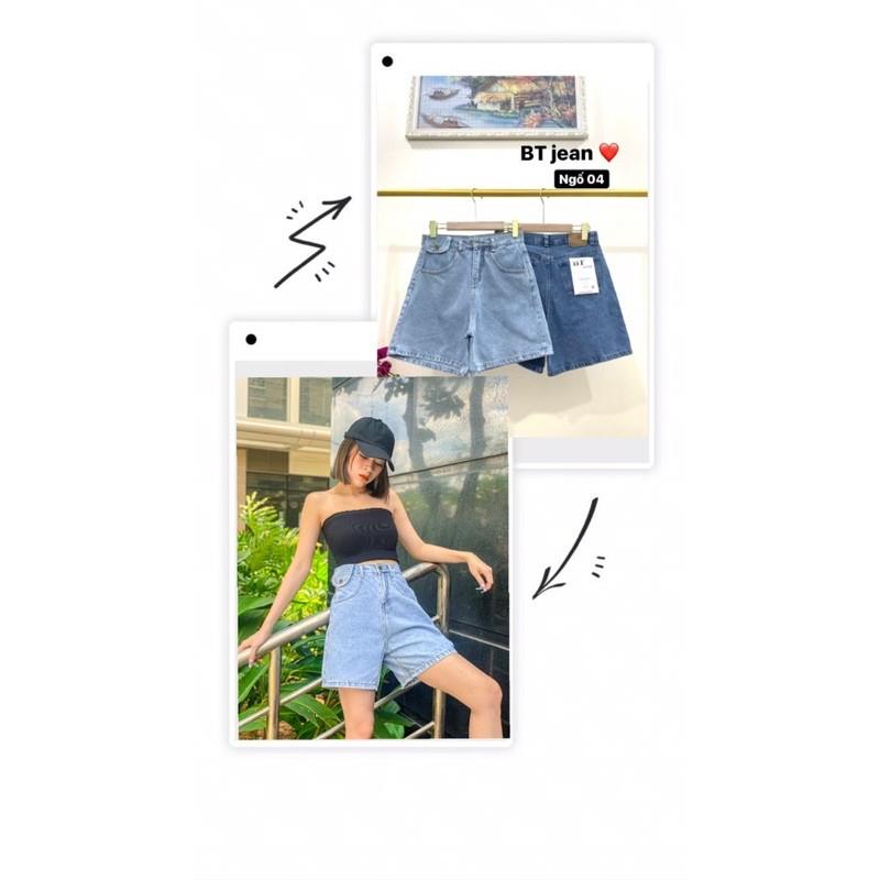 Quần ngố nữ ống rộng màu đen túi nắp Ms 04