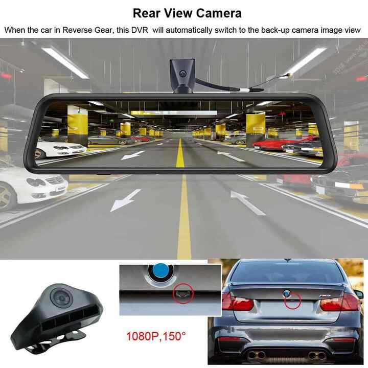 Camera hành trình 360 độ gương ô tô cao cấp Whexune K960 - Ram: 2GB, Rom: 32GB - Android: 5.1, 3G/4G, Wifi - Hàng Chính Hãng
