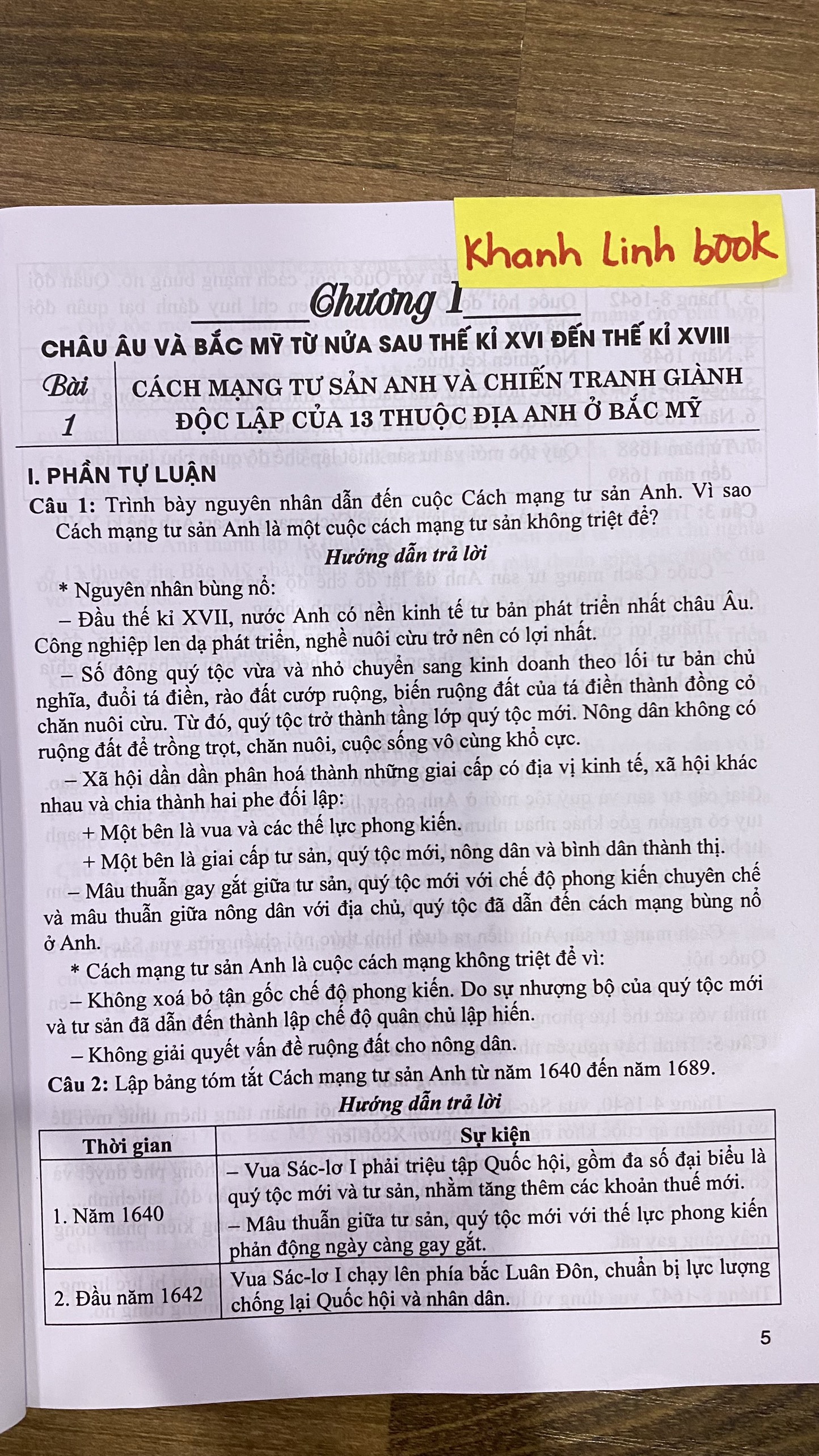 Sách - Trả Lời Câu Hỏi Lịch Sử 8 - Tự Luận Và Trắc Nghiệm