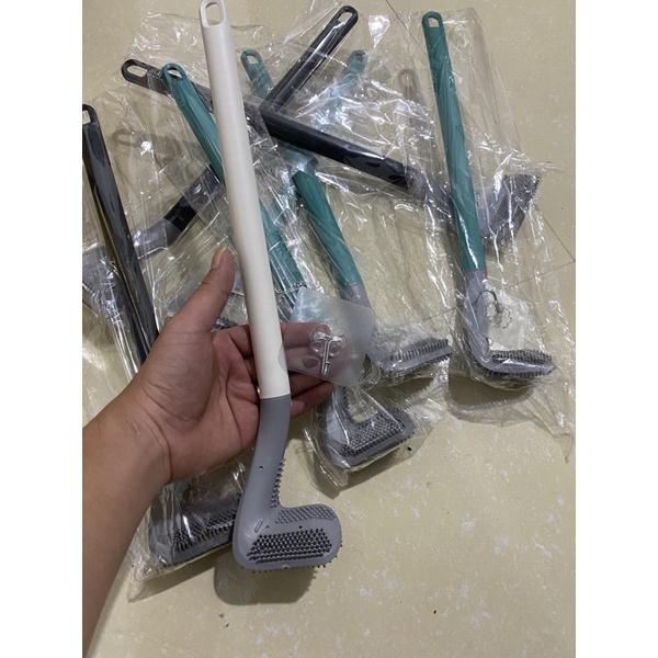 ️SALE️ Cọ Toilet Silicon Chổi Chà Rửa Nhà Vệ Sinh .Bồn Cầu Gắn Tường mẫu mới 2021