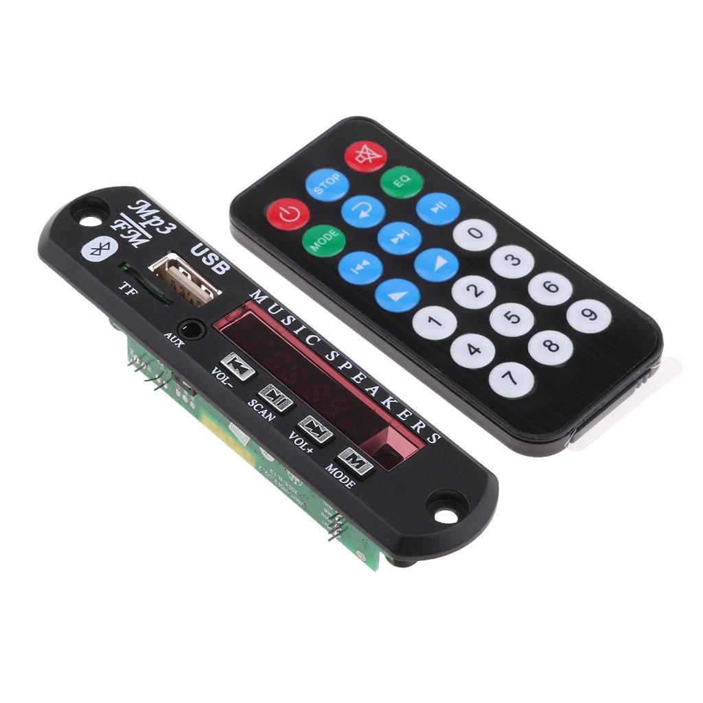 DC 12V Car Audio Wireless USB FM TF AUX MP3 Decoder Board