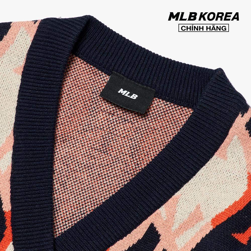 MLB - Áo khoác cardigan nữ Argyle Monogram Crop 3FKCY0124