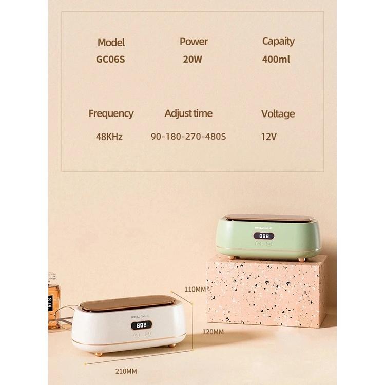 Máy Làm Sạch Trang Sức / Kính / Trang Sức Mini 400ml 48kHz Bằng Sóng Siêu Âm