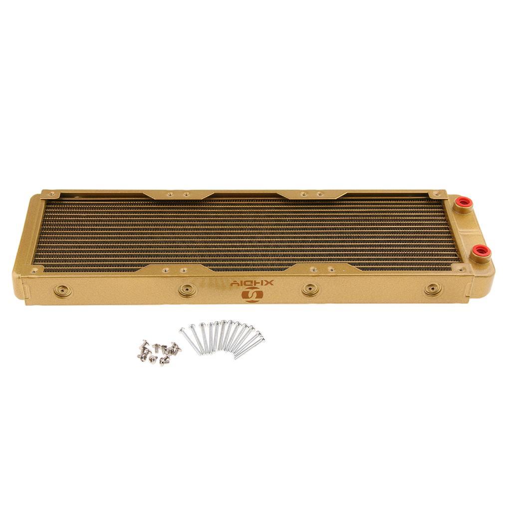 Aluminum Radiator 10Pipe Water Cooler Cooling Heatsink Heat Exchanger 360mm