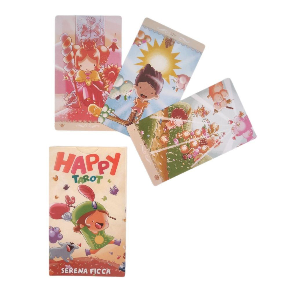 [Size Gốc] Bộ Bài Happy Tarot 78 lá 7x12 cm đá thanh tẩy