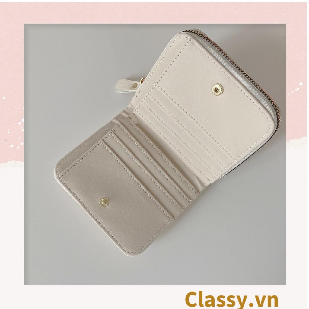 Ví nữ ngắn  Classy mini cầm tay da PU cao cấp T1165