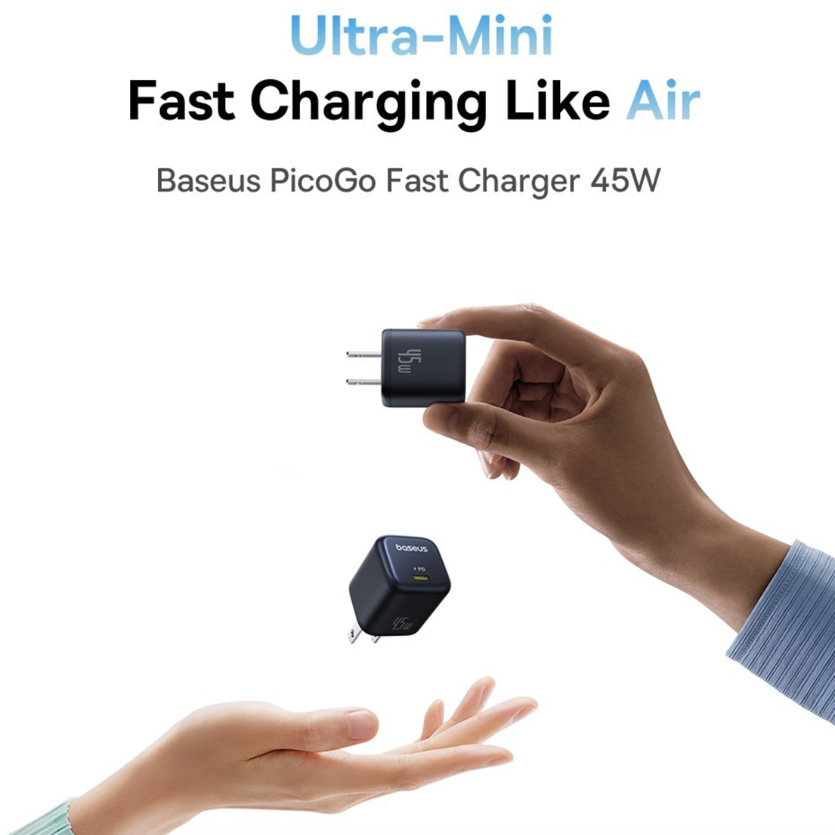 Củ sạc nhanh 1 Cổng PD 45W Baseus PicoGo GaN Fast Charger - Hàng chính hãng