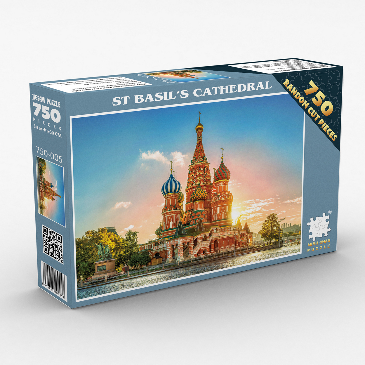 Tranh Xếp Hình Random Cut 750 Mảnh Minh Châu – St Basil's Cathedral (40x60cm)