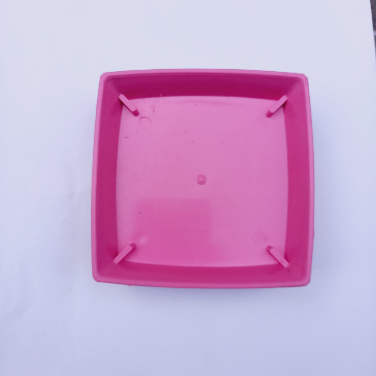 Đĩa lót chậu nhựa vuông trồng cây v15 cạnh 14cm