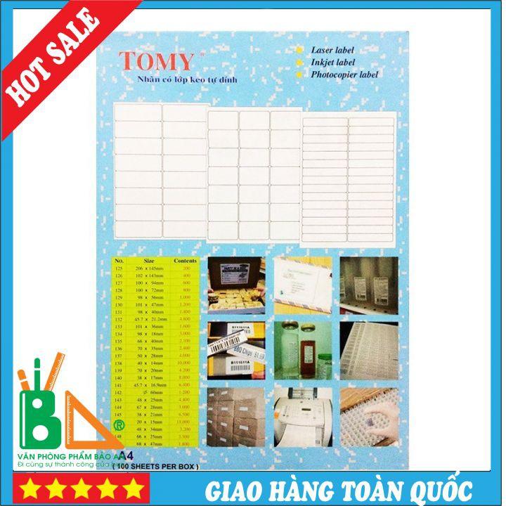 ️ ️SALE️!!! ️ Nhãn Dán ToMy A4 Trắng, Decal Tomy Các Số