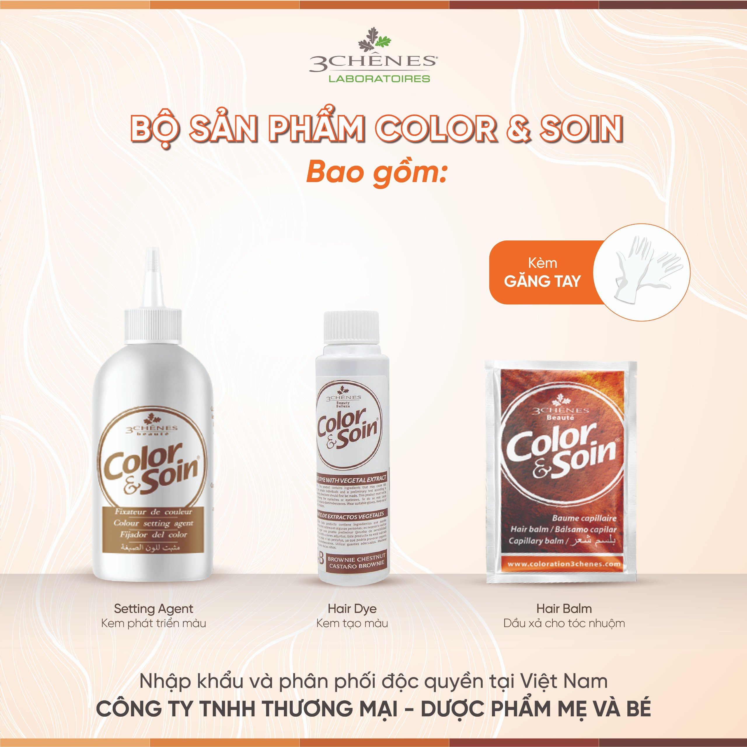 Thuốc Nhuộm Tóc Phủ Bạc 3 CHENES COLOR&amp;SOIN CHATAIN BROWNIE 4B_MÀU NÂU HẠT DẺ TRẦM_Thảo dược Tự nhiên, Không chứa Amoniac [Nhập khẩu Pháp]