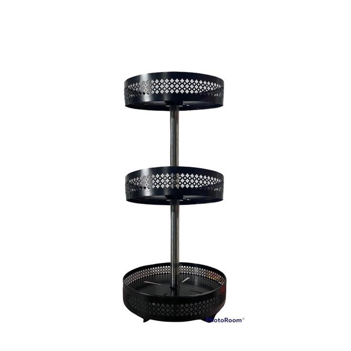 Kệ gia vị xoay , kệ đựng gia vị vuông tròn xoay 360 độ bằng thép sơn tĩnh điện 2 tầng 3 tầng chắc chắn bện đẹp tiện ích