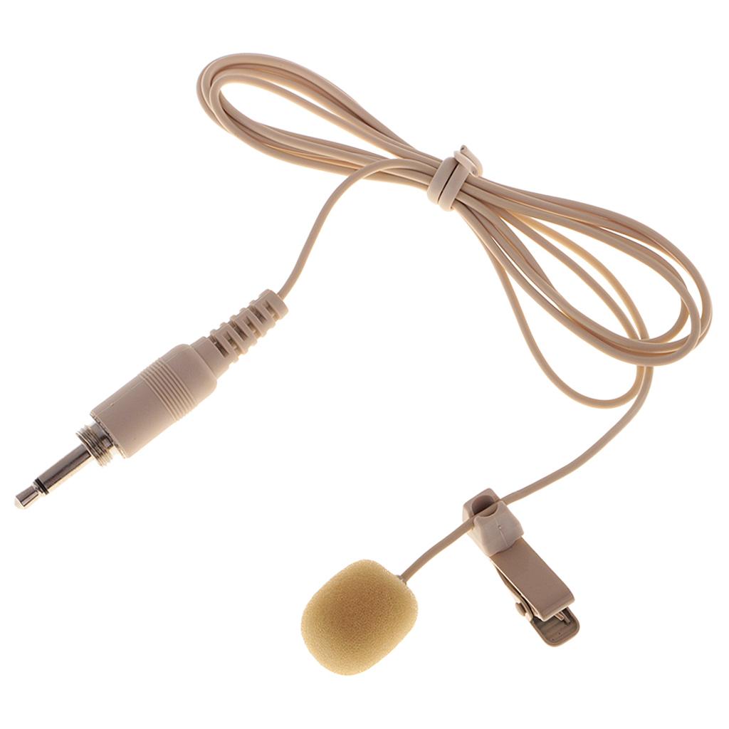 3.5mm Plug Mini Clip Microphone Mic For iPhone SmartPhone Recording Beige