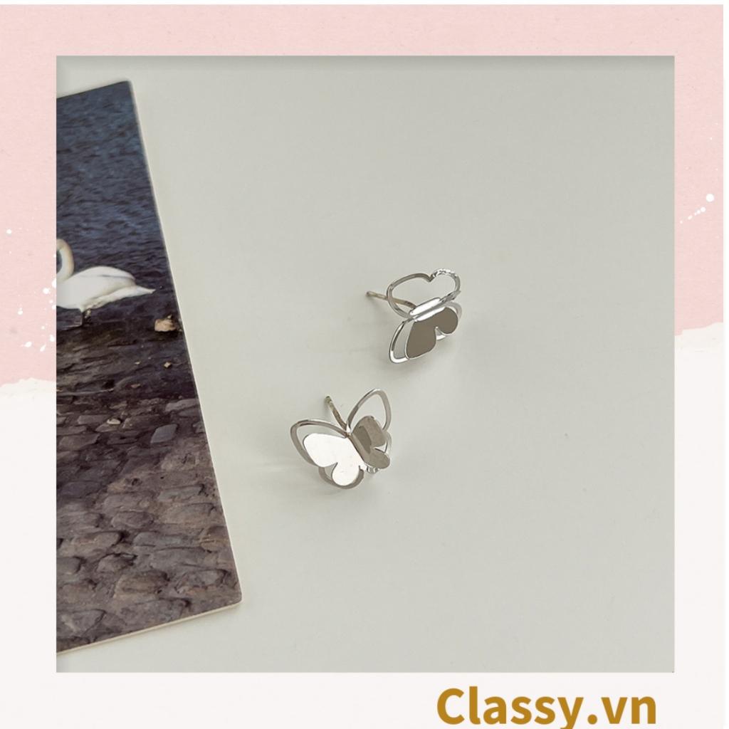 Khuyên tai bông tai hoa tai Classy họa tiết bướm dễ thương PK1606