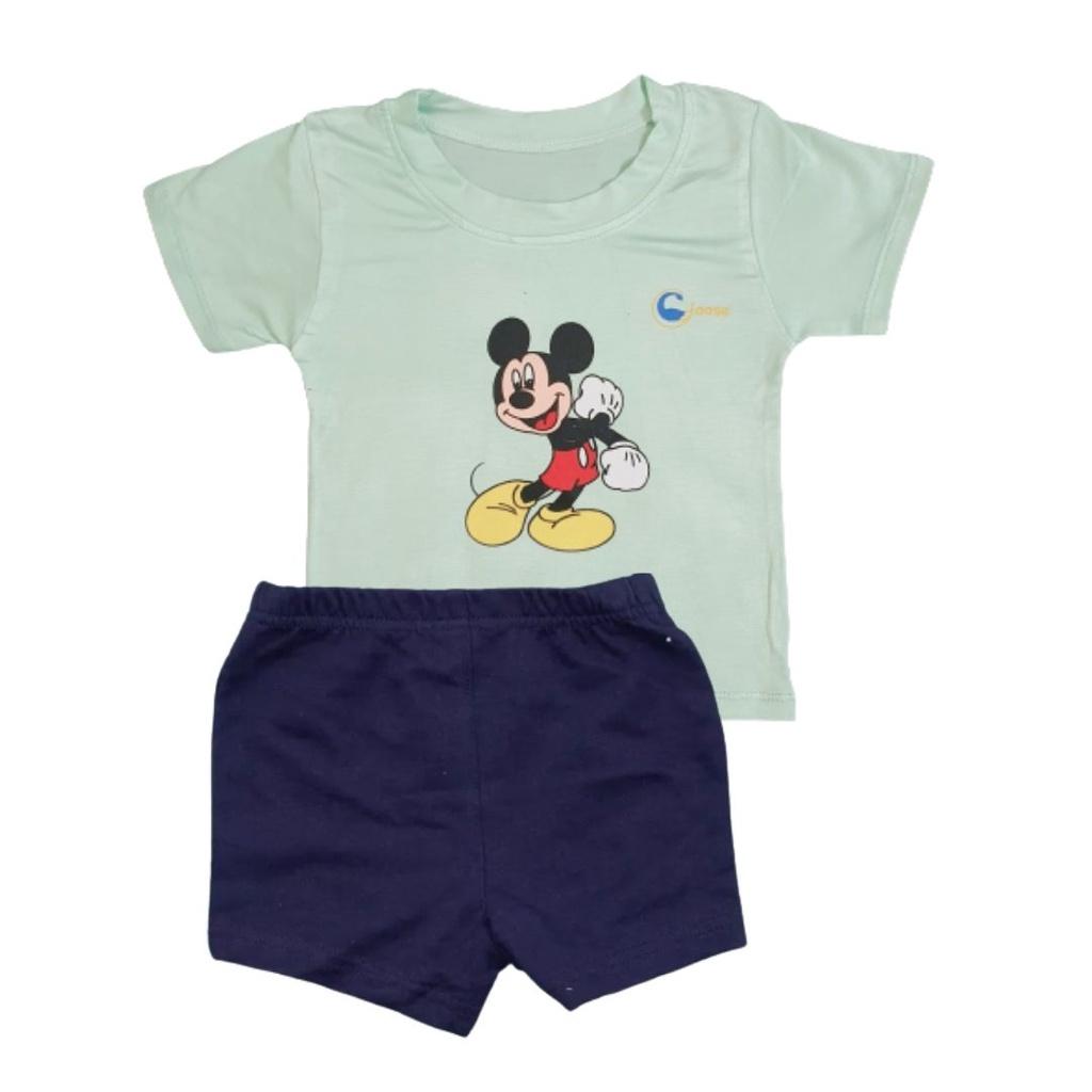 Bộ cộc Goose petit cổ tròn, mềm mịn co giãn 4 chiều thấm hút tốt