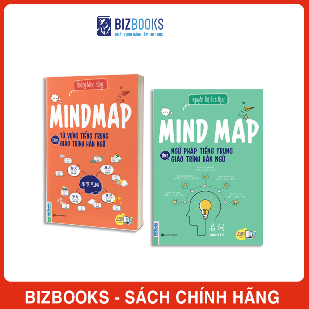 Sách - Combo Mindmap Ngữ pháp và Từ vựng Tiếng Trung theo giáo trình Hán ngữ (MC)