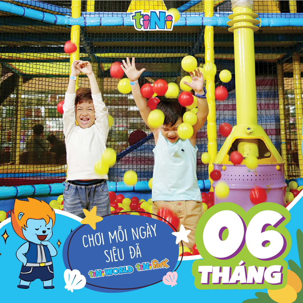 [Toàn Quốc] - Gói siêu vé điện tử vào cổng tiNiWorld VÀ tiNiPark vui chơi thả ga trong vòng 06 Tháng MGK06