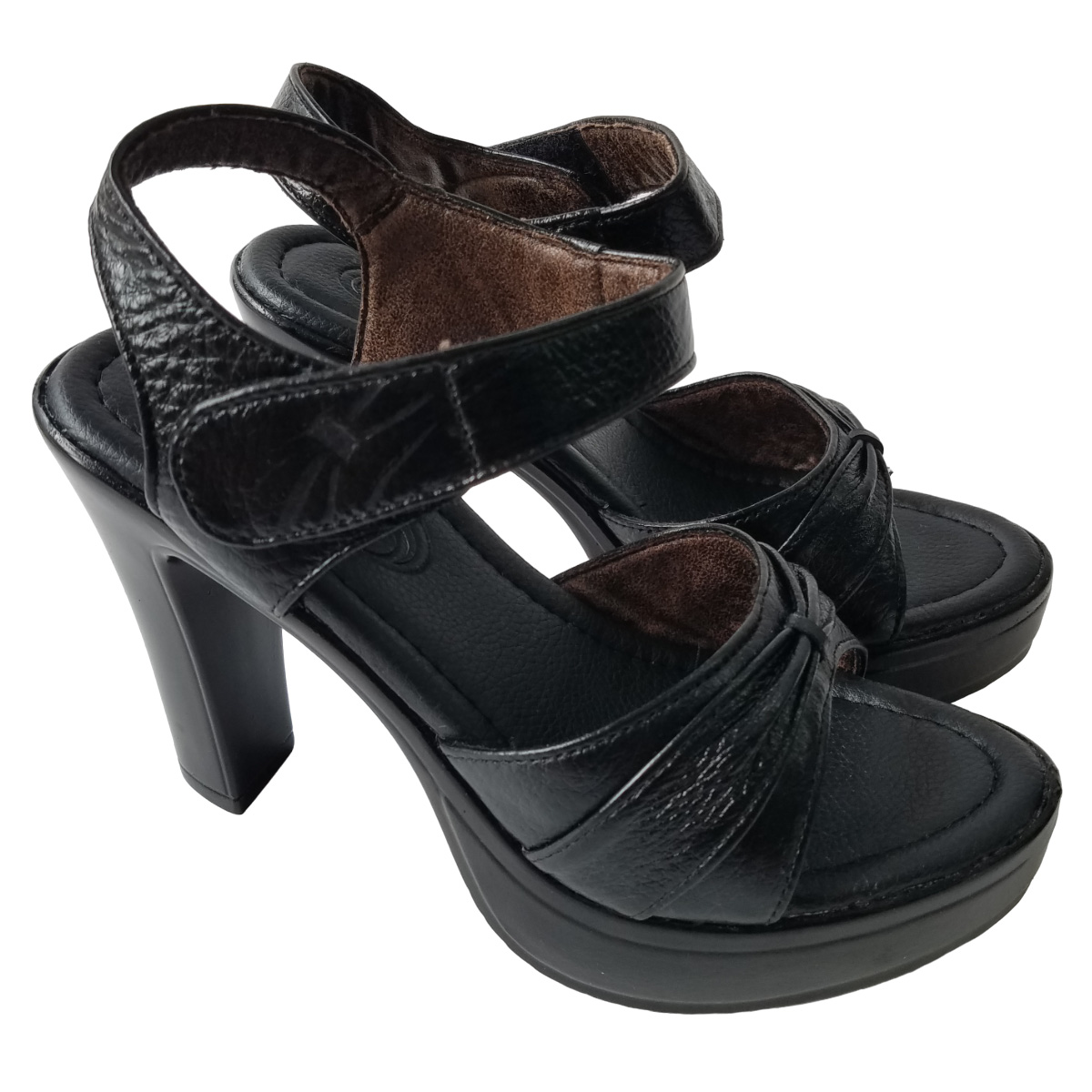 Giày Sandal Cao Gót Da Bò BIGGBEN Cao 11 Phân SDCG147