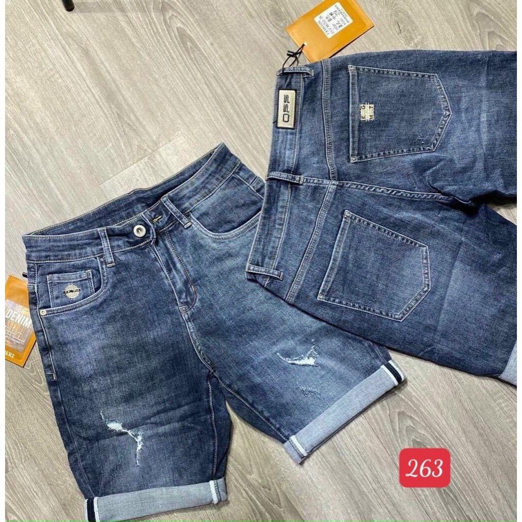 Quần short jean nam vải dày mềm co giãn mẫu mới 263 264