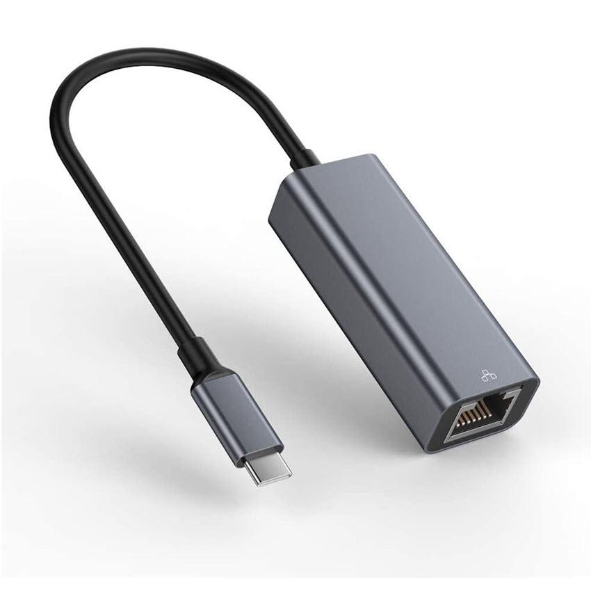 Cáp USB Type-C to Lan Gigabit kết nối mạng internet cho Máy tính, Điện thoại