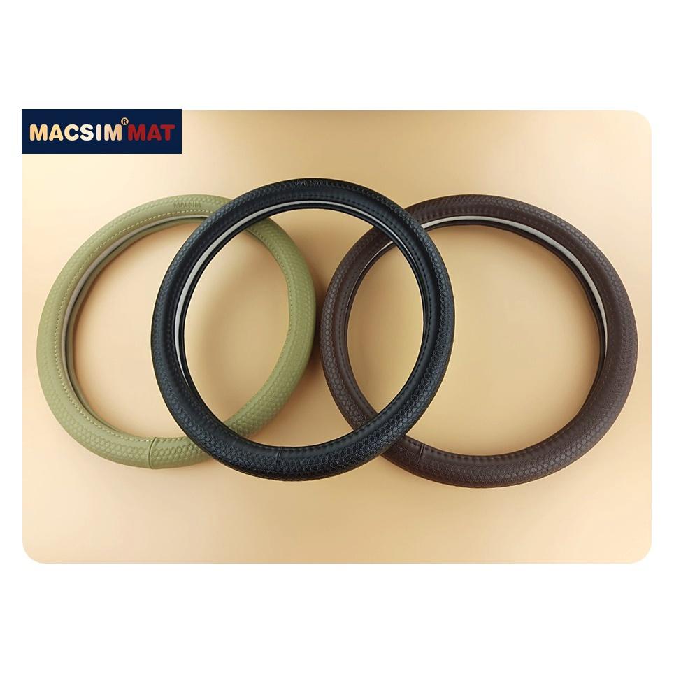 Bọc vô lăng cao cấp Macsim mã L618 mới chất liệu da thật - Khâu tay 100% size M phù hợp các loại xe