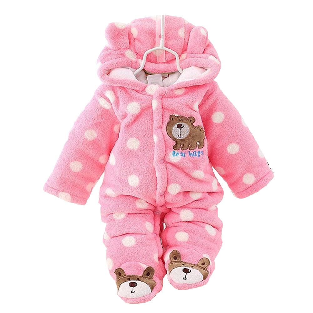 BibiCola Bé Gái Plus Nhung Dày Romper Áo Liền Quần Sơ Sinh Bodysuit Sơ Sinh Ấm Romper Áo Liền Quần Cho Bé Gái Tập Đi Bộ Quần Áo Cotton